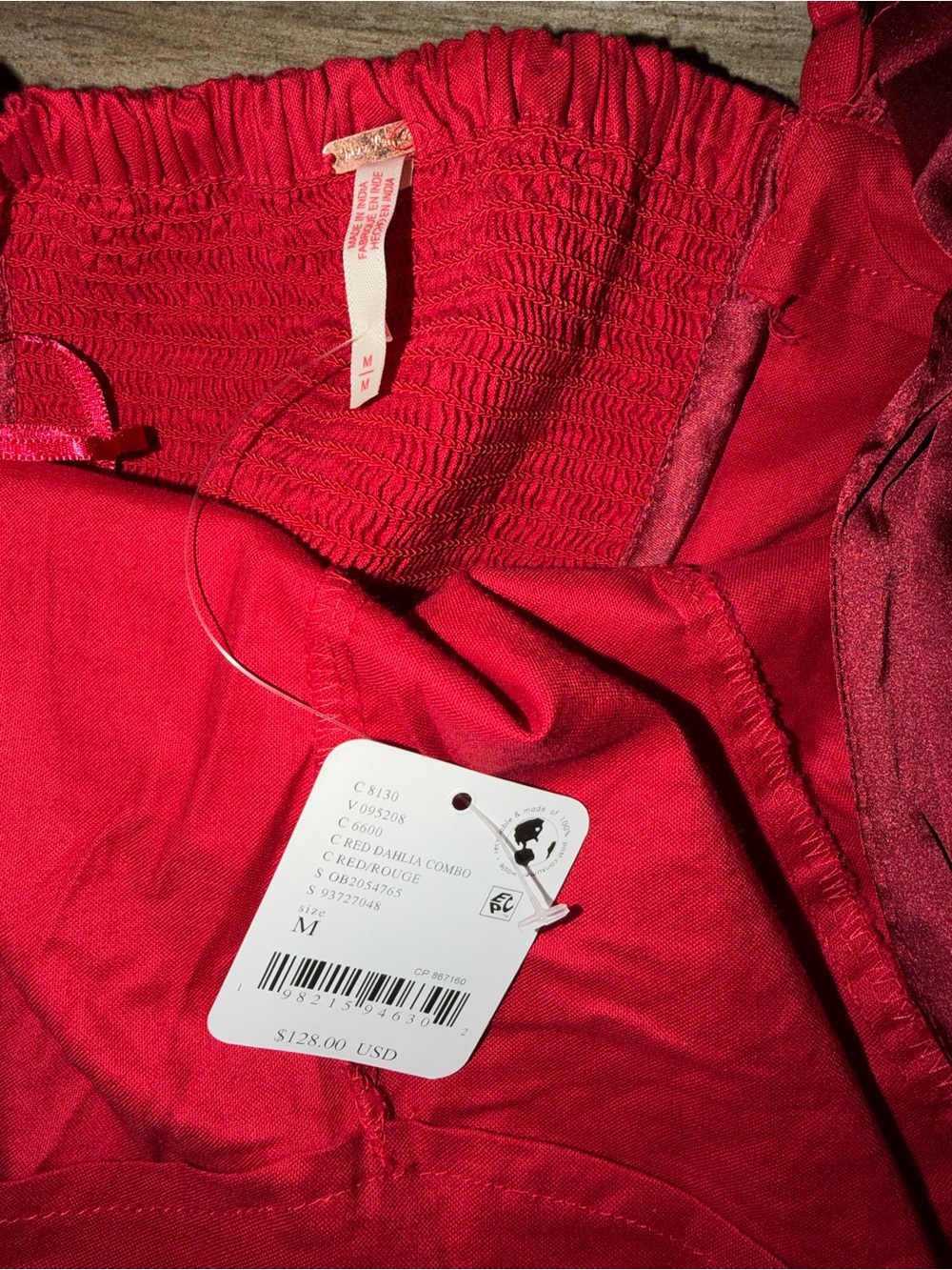 Free People Red Ruffle-Strap Mini Dress - Picture 4 of 8